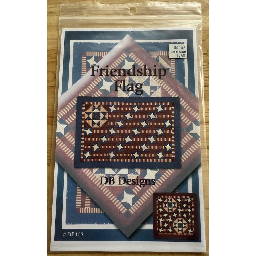 Friendship Flag Quilt Pattern For Large & Small Quilt‎ Sizes By DB Designs